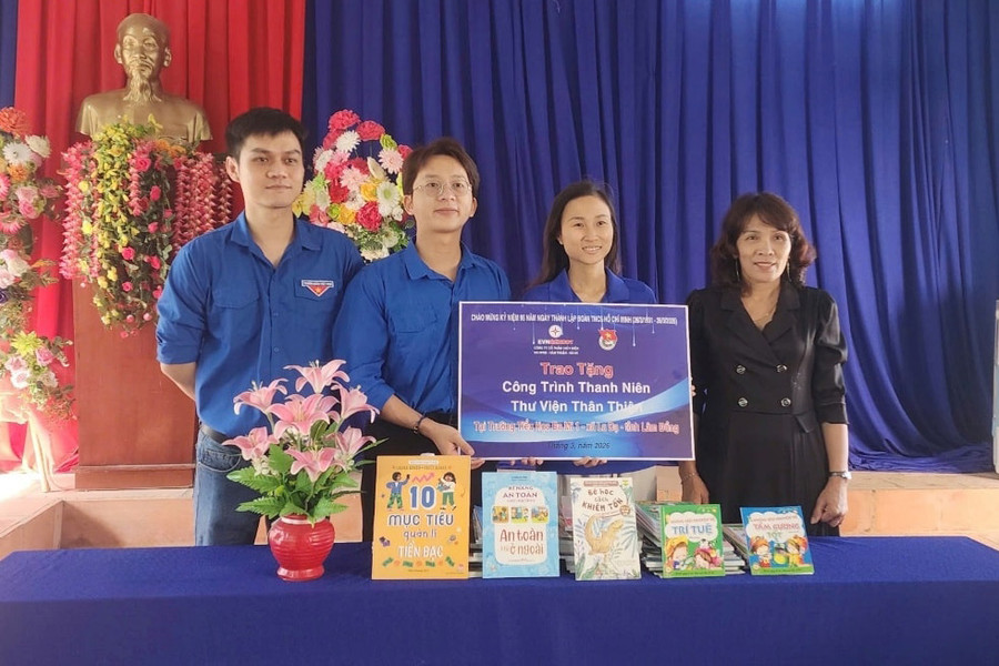 Dấu ấn tháng thanh niên năm 2026 qua công trình "Thư viện thân thiện" của tuổi trẻ Công ty ĐHĐ