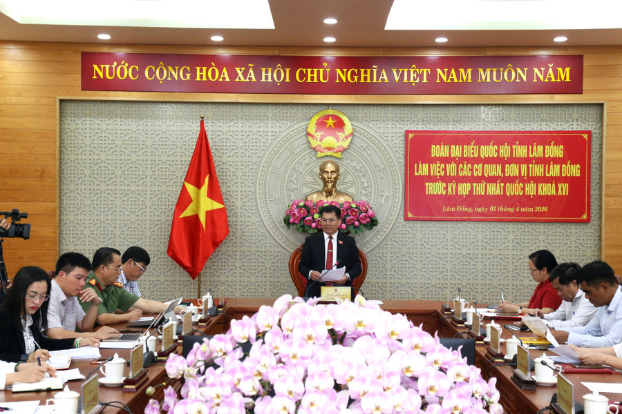 Đoàn ĐBQH Lâm Đồng làm việc với các cơ quan, đơn vị trước Kỳ họp thứ I