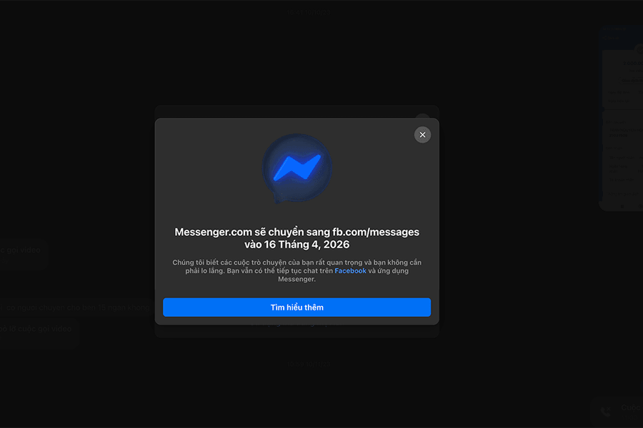 Meta chính thức bỏ trang web Messenger độc lập: Người dùng máy tính bị ảnh hưởng lớn
