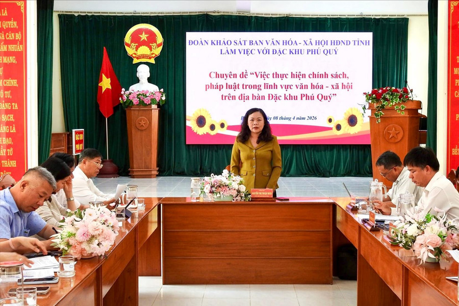 Đoàn khảo sát HĐND tỉnh Lâm Đồng làm việc với Đặc khu Phú Quý