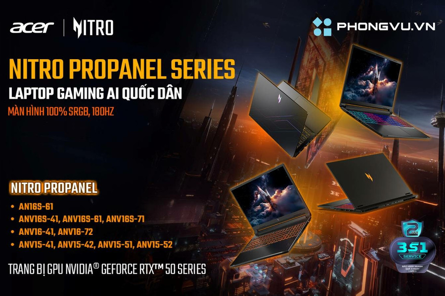 Nitro ProPanel: Lựa chọn laptop gaming ổn định cho PUBG, Liên Minh và Valorant