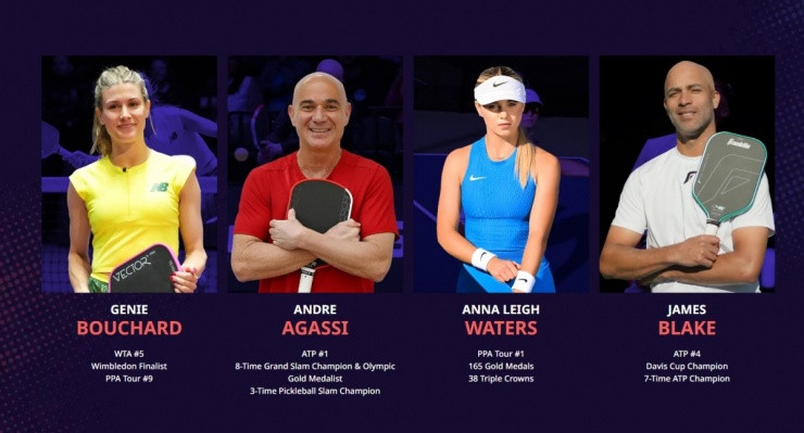 Eugenie Bouchard đối đầu huyền thoại Andre Agassi tại giải Pickleball đặc biệt ở Hollywood