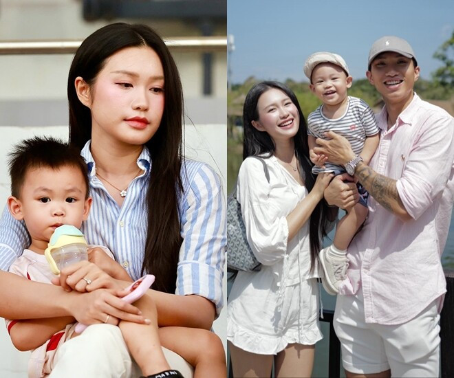 Doãn Hải My cùng con trai xuất hiện trên khán đài cổ vũ Đoàn Văn Hậu