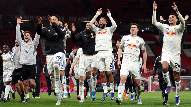 Leeds United thắng lịch sử tại Old Trafford: Bước ngoặt 40 năm cho tấm vé trụ hạng