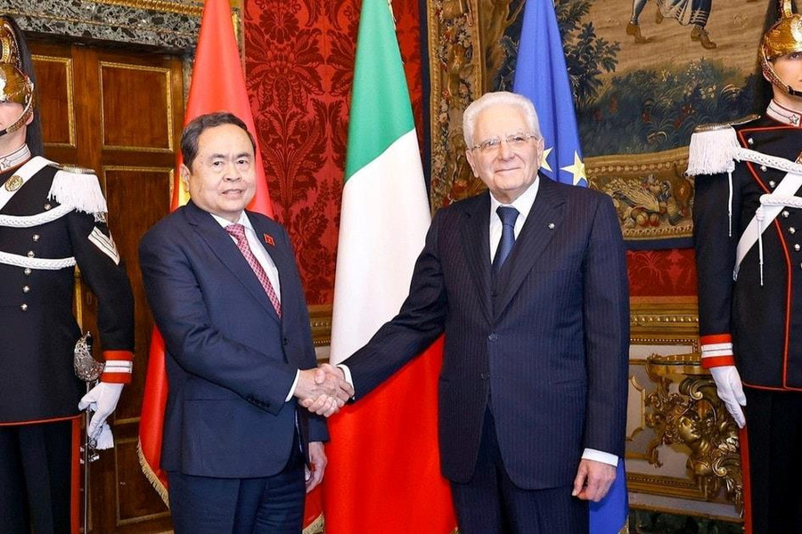 Chủ tịch Quốc hội Trần Thanh Mẫn hội kiến Tổng thống Italia Sergio Mattarella