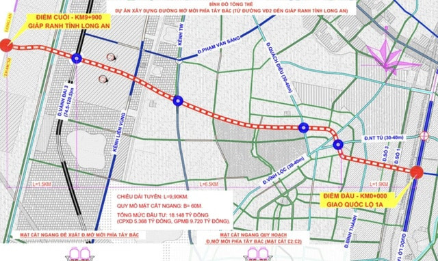 TP.HCM đầu tư 17.200 tỷ đồng xây trục đường mới kết nối Vành đai 2 và Vành đai 3