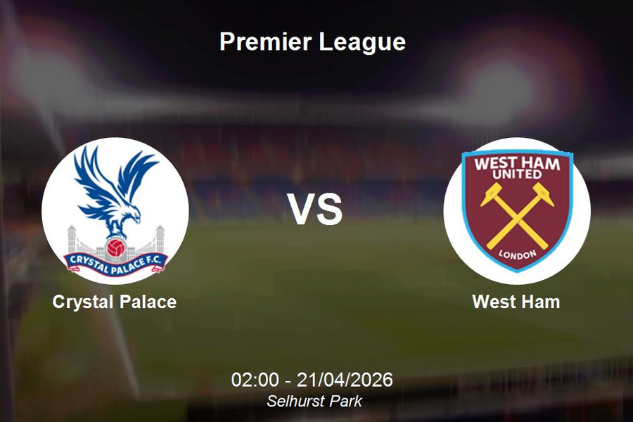 Nhận định Crystal Palace vs West Ham - Premier League: Thử thách tại Selhurst Park
