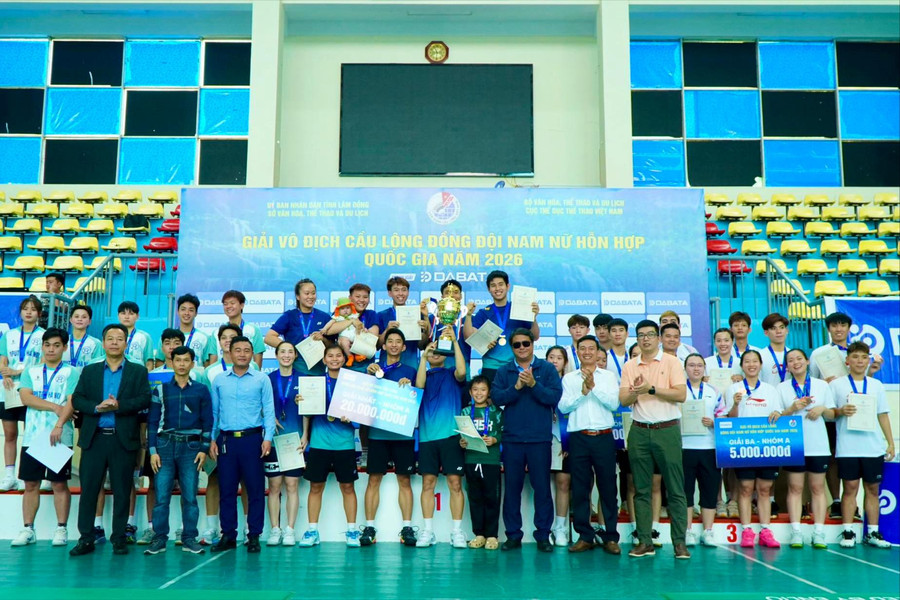 TP Hồ Chí Minh và Hải Phòng vô địch Giải Cầu lông đồng đội nam - nữ hỗn hợp quốc gia 2026
