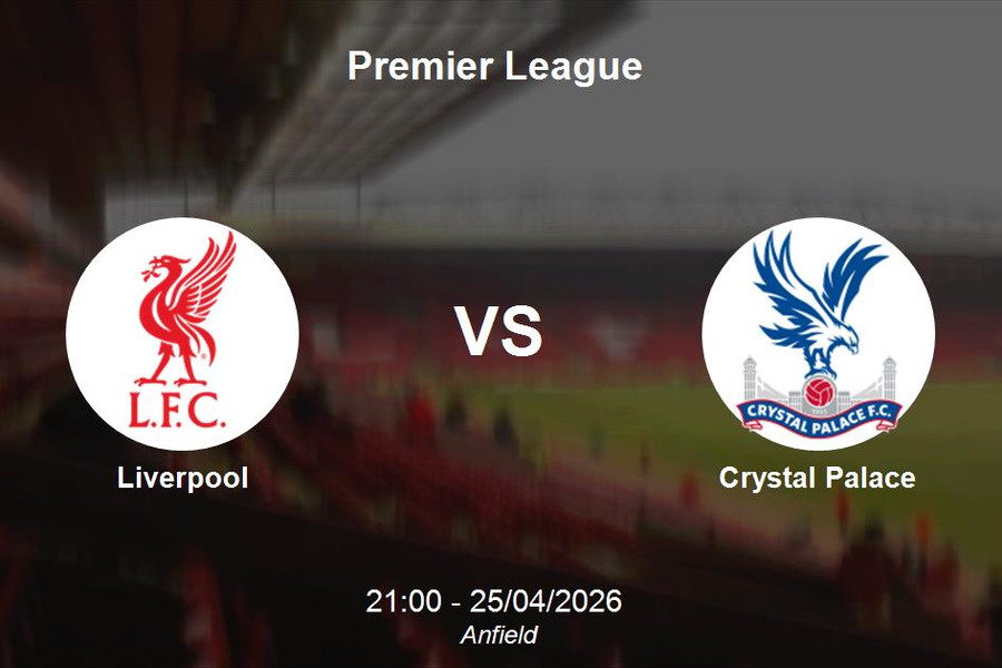Nhận định Liverpool vs Crystal Palace - Premier League: Thử thách tại Anfield