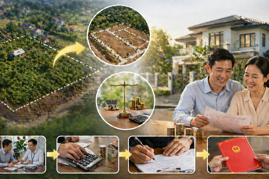 Chi phí chuyển đất vườn sang đất ở giảm mạnh từ năm 2026: Những quy định mới nhất