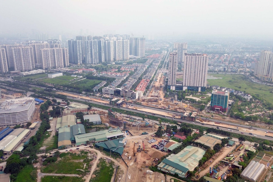Nút giao Vành đai 3,5 và Đại lộ Thăng Long: Tiến độ dự án trọng điểm 2.380 tỷ đồng