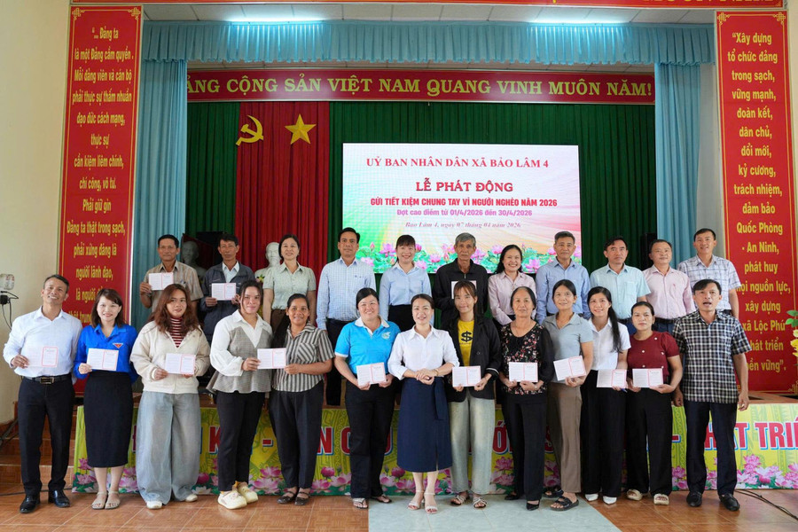 Các xã khu vực Bảo Lâm huy động hơn 23 tỷ đồng gửi tiết kiệm chung tay vì người nghèo