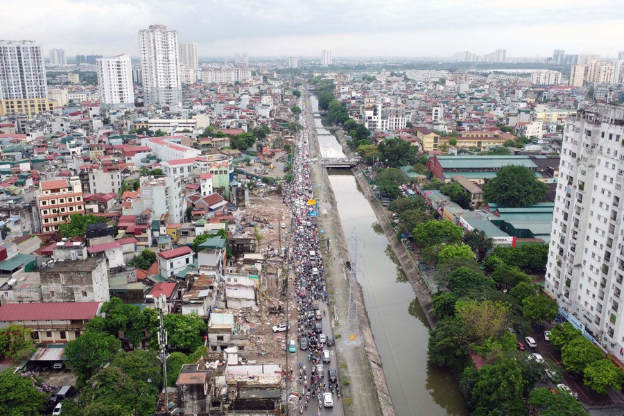 Dự án mở rộng đường Tam Trinh: Cập nhật tiến độ đoạn qua phường Vĩnh Tuy và Tương Mai