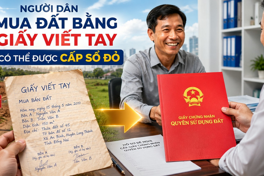 Đề xuất cấp sổ đỏ cho đất mua bằng giấy viết tay từ năm 2014 đến 2024