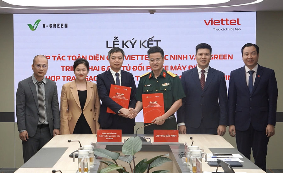 V-Green và Viettel triển khai 6.000 tủ đổi pin xe máy điện tại tỉnh Bắc Ninh