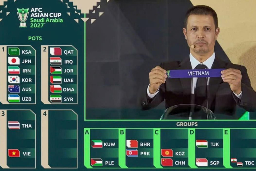 Việt Nam cùng bảng Hàn Quốc, UAE tại Vòng chung kết Asian Cup 2027