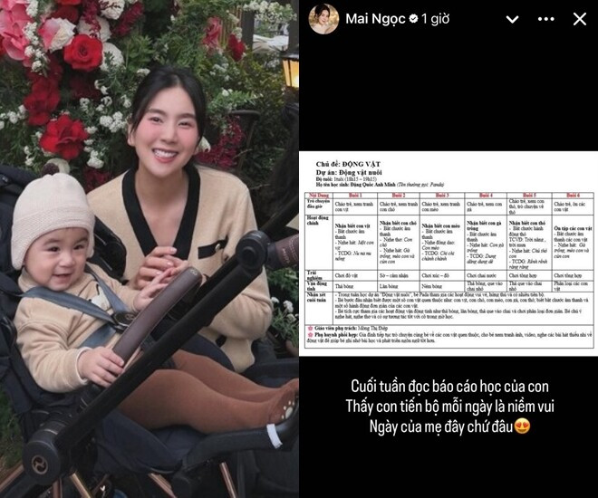 MC Mai Ngọc đầu tư giáo dục sớm cho con trai một tuổi tại Bắc Ninh