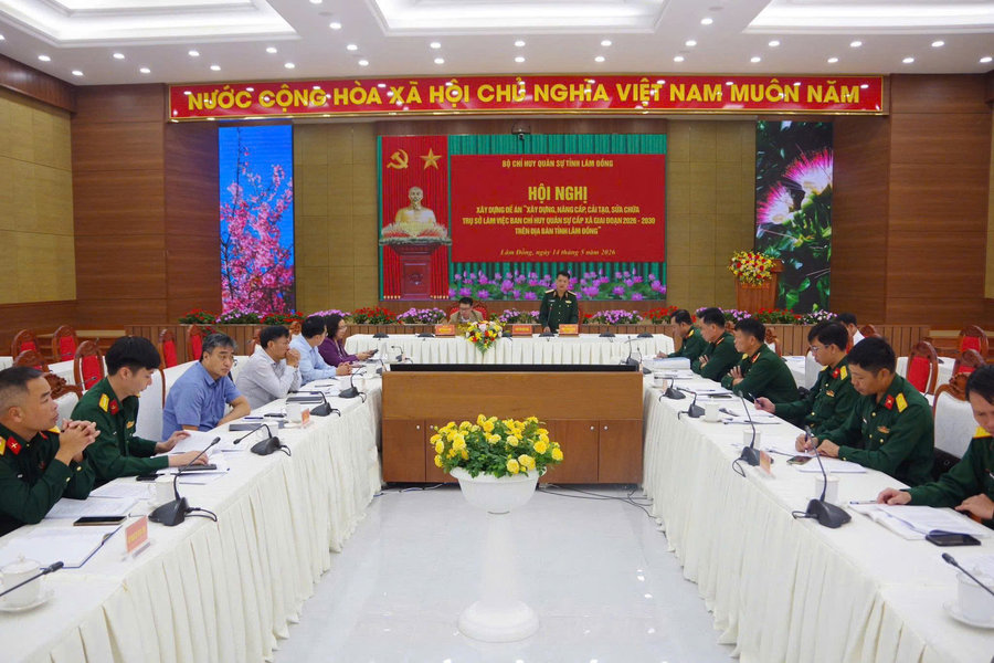 Lâm Đồng phấn đấu 100% ban chỉ huy quân sự cấp xã có trụ sở bảo đảm chính quy