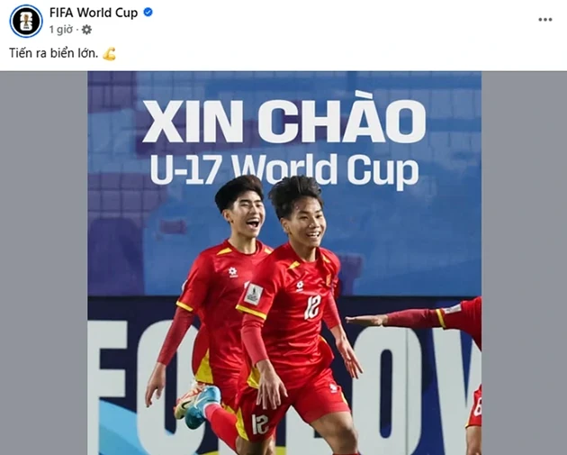 U17 Việt Nam lập kỳ tích dự World Cup: FIFA gửi lời chúc đặc biệt bằng tiếng Việt