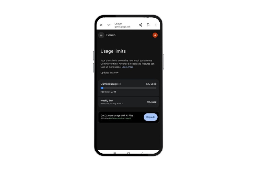 Google Gemini có thể sắp áp đặt giới hạn sử dụng hàng tuần đối với phiên bản miễn phí