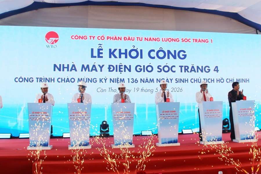 TP. Cần Thơ khởi công hai dự án điện gió quy mô 24.000 tỷ đồng