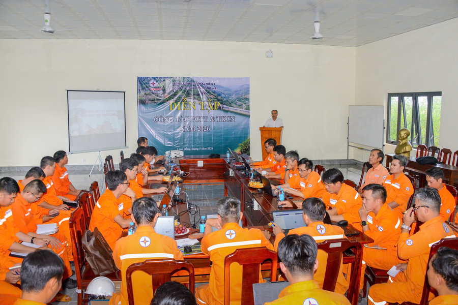 Diễn tập xử lý sự cố vận hành hồ chứa tại Thủy điện Đồng Nai 3