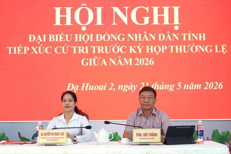 Phó Bí thư Tỉnh ủy Lâm Đồng Bùi Thắng tiếp xúc cử tri xã Đạ Huoai 2