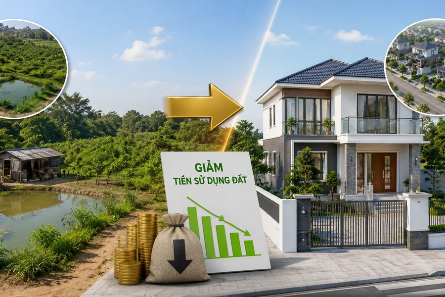 Quy định giảm tiền sử dụng đất khi chuyển mục đích đất vườn, ao sang đất ở