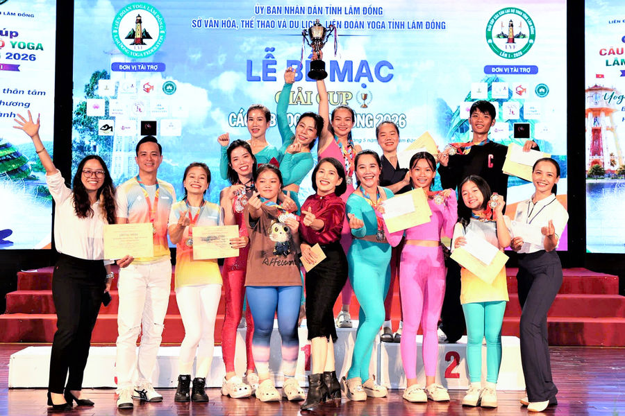Yoga Phan Thiết vô địch Cúp các CLB Yoga tỉnh Lâm Đồng lần thứ I - 2026