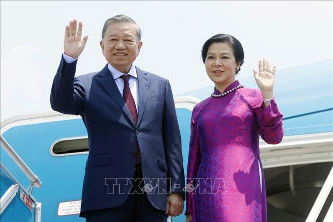 Tổng Bí thư, Chủ tịch nước Tô Lâm và Phu nhân lên đường thăm chính thức Vương quốc Thái Lan