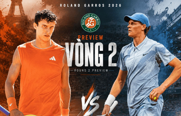 Roland Garros 2026: Sinner nỗ lực nối dài mạch 30 trận thắng, Tsitsipas đối mặt thử thách Arnaldi