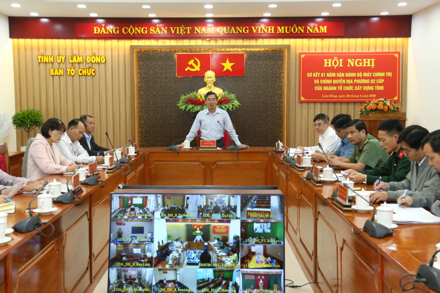 Sơ kết 1 năm vận hành mô hình chính quyền địa phương 2 cấp ngành Tổ chức xây dựng Đảng tỉnh Lâm Đồng