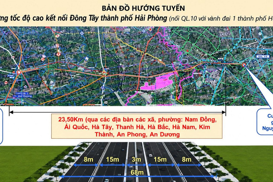 Hải Phòng bổ sung tuyến đường tốc độ cao Đông - Tây quy mô 19.000 tỷ đồng vào quy hoạch