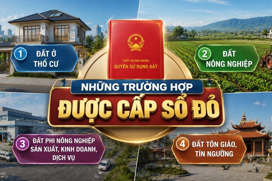 Hướng dẫn cấp sổ đỏ năm 2026: Những loại đất nào đủ điều kiện được công nhận?