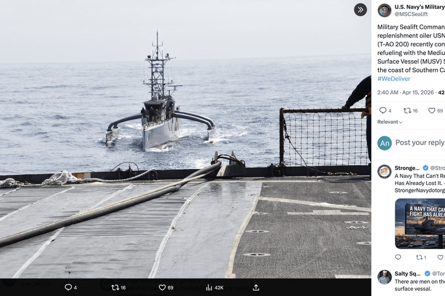 Hải quân Mỹ tích hợp tàu không người lái Seahawk vào nhóm tác chiến tàu sân bay
