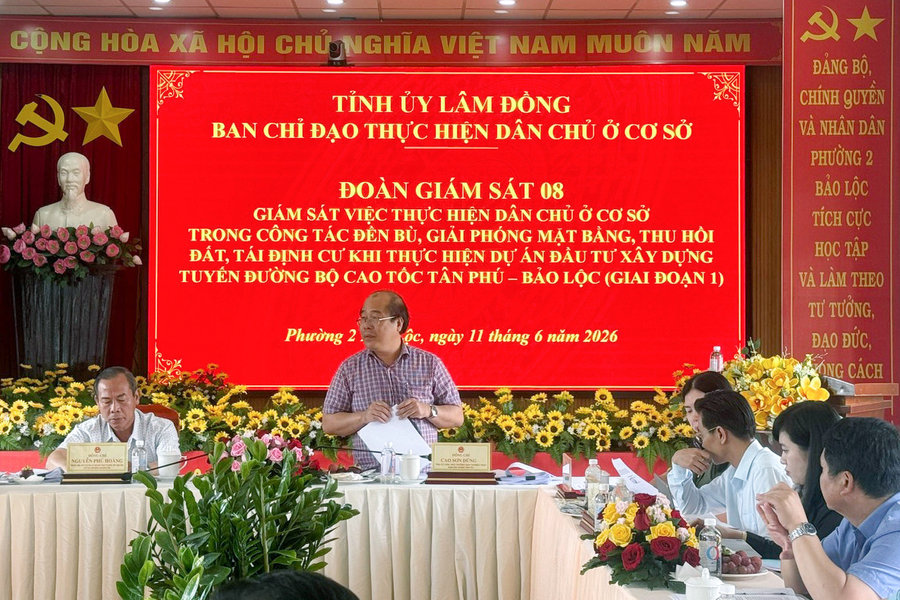 Lâm Đồng giám sát công tác giải phóng mặt bằng cao tốc Tân Phú - Bảo Lộc