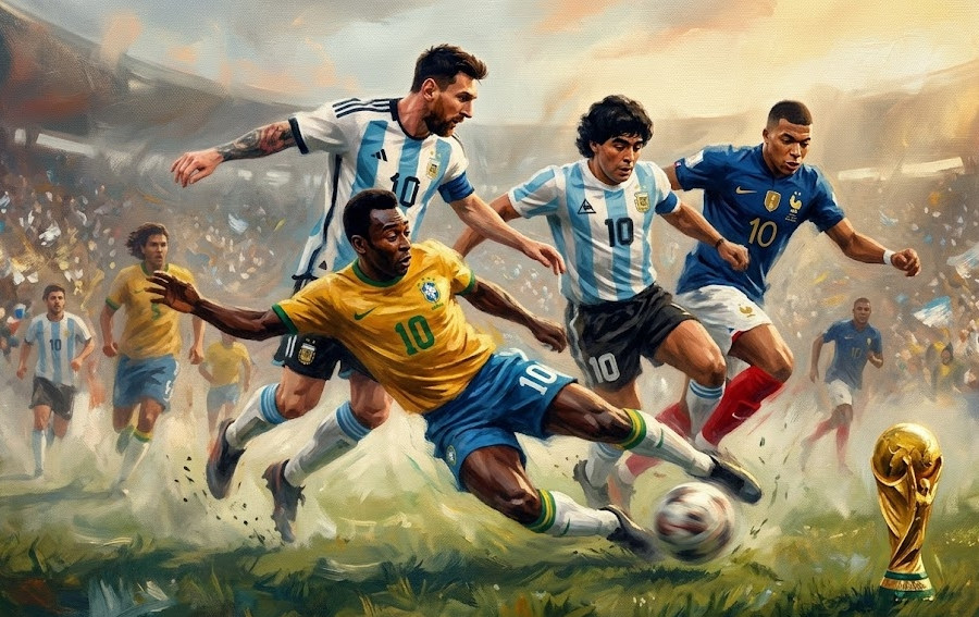 10 huyền thoại vĩ đại nhất lịch sử World Cup: Pele thống trị, Messi xếp sau 3 vĩ nhân