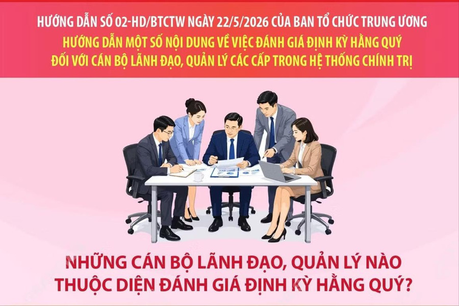 Hướng dẫn đánh giá hằng quý đối với cán bộ lãnh đạo trong hệ thống chính trị