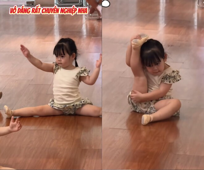 Con gái Hoa hậu Đỗ Mỹ Linh gây bất ngờ với tố chất nghệ thuật chuyên nghiệp trong lớp học múa