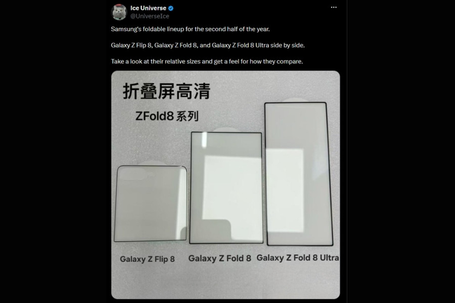 Rò rỉ kính cường lực Galaxy Z Fold8 và Z Flip8: Samsung thay đổi tỉ lệ màn hình