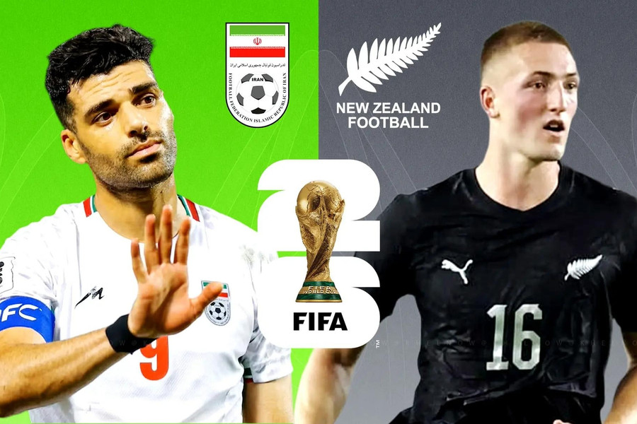 Kênh, link trực tiếp Iran vs New Zealand lúc 8h 16/6/2026