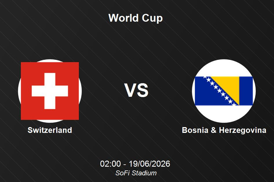 Nhận định Thụy Sĩ vs Bosnia & Herzegovina - Vòng bảng World Cup 2026