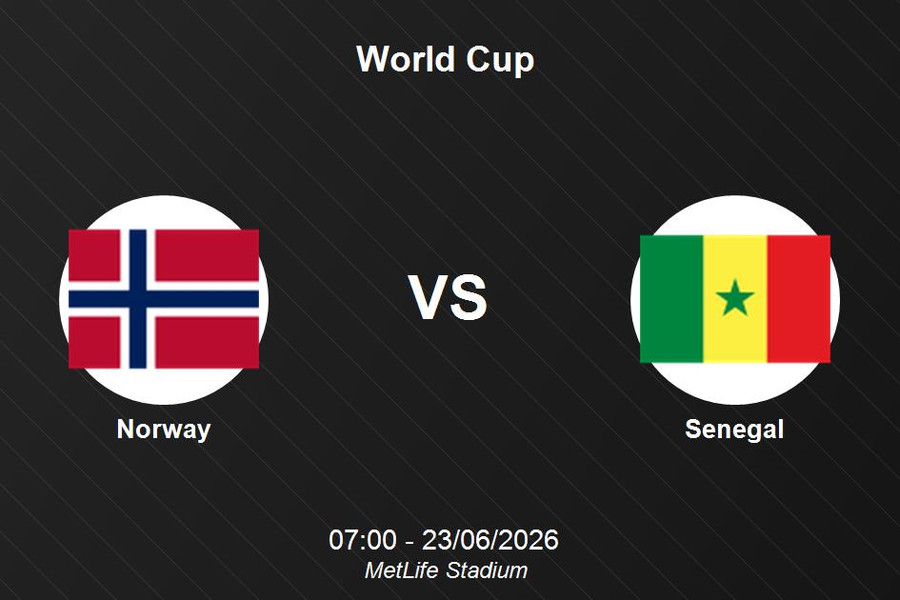 Na Uy 3-2 Senegal: Na Uy giành chiến thắng