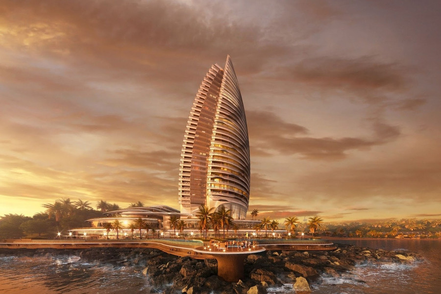 Tháp Aspira Tower 220m tại Phú Quốc: Biểu tượng kiến trúc kính uốn cong hướng biển
