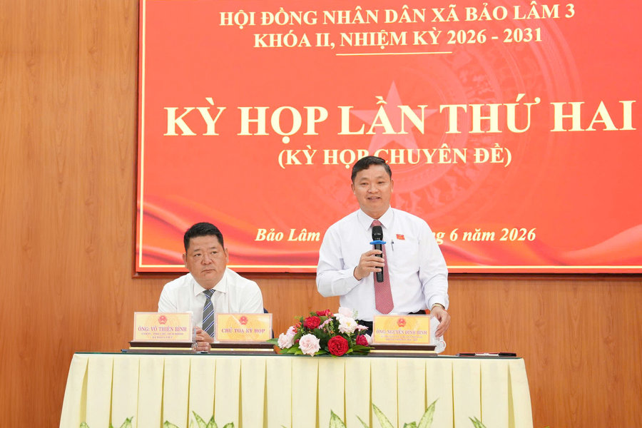 HĐND xã Bảo Lâm 3 tổ chức Kỳ họp thứ hai