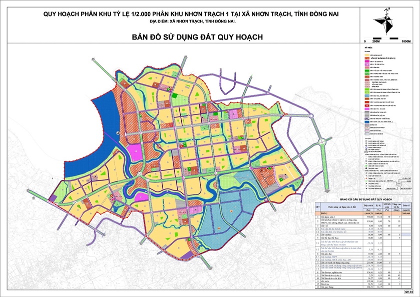 Quy hoạch phân khu Nhơn Trạch 1 tại TP. Đồng Nai: Quy mô 1.660 ha cho 220.000 dân