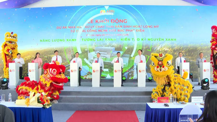 Gia Lai khởi công nhà máy điện rác đầu tiên quy mô 1.600 tỷ đồng