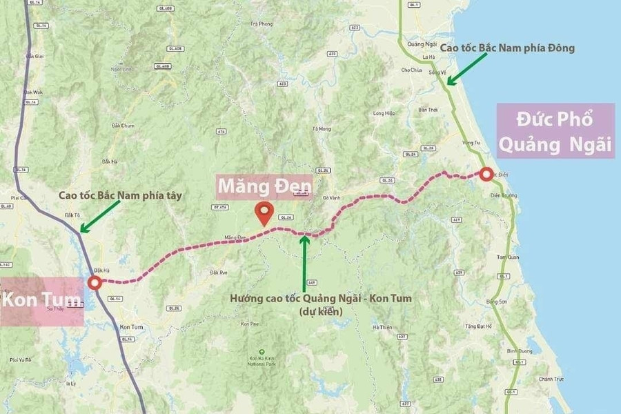Cao tốc Quảng Ngãi - Kon Tum 25.100 tỷ đồng: Rà soát phương án đầu tư qua Măng Đen