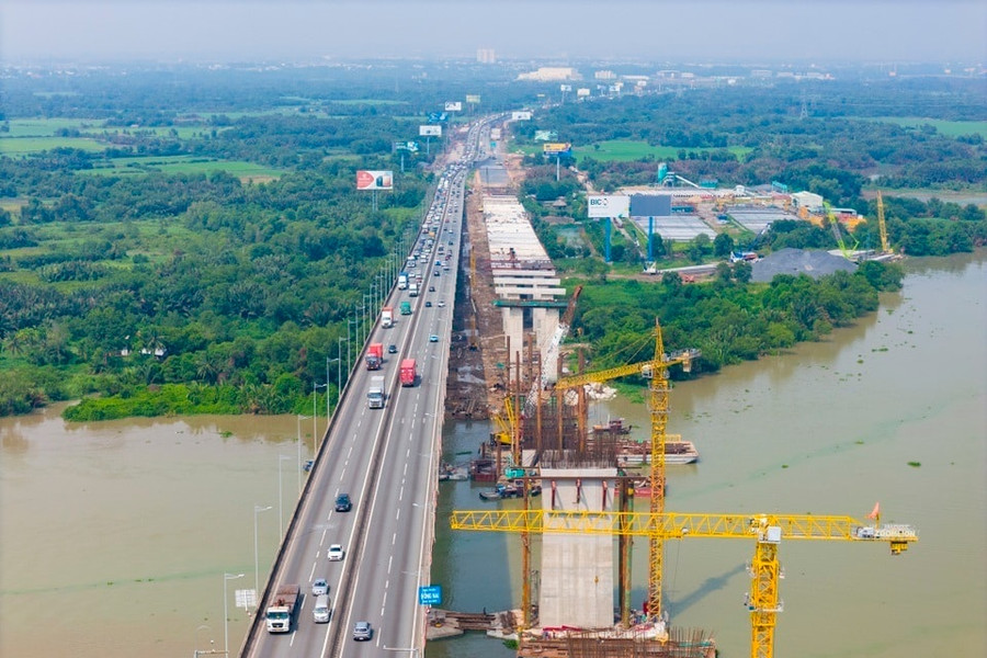 Tiến độ thi công cầu Long Thành 2: Mắt xích quan trọng kết nối sân bay Long Thành