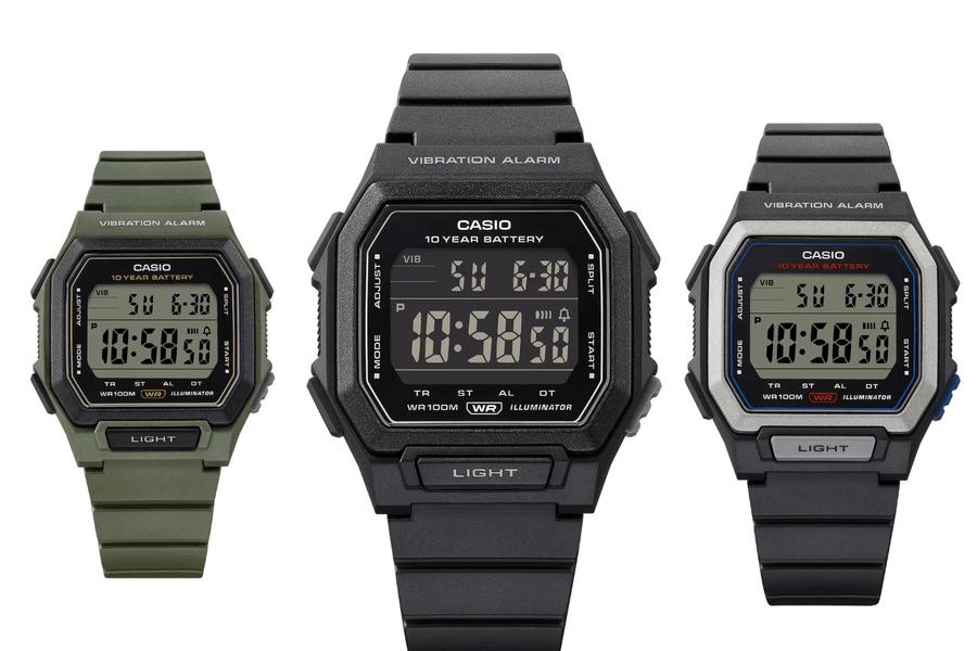 Casio W738H ra mắt: Pin 10 năm và tính năng báo rung hiếm hoi trong phân khúc giá rẻ